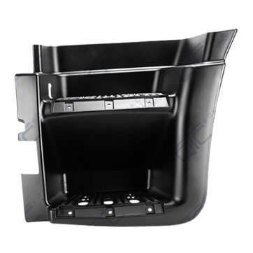 Pedana Sinistra con Taglio per Paraurto in Metallo Nera Adatto a Iveco Stralis AT - AD 2001