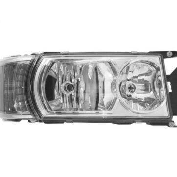 FARO DESTRO MANUALE ALOGENO LUCE DIURNA BASE CROMATA SENZA LAMPADINA (LED-H1-H21W-H7) OMOLOGATO E9