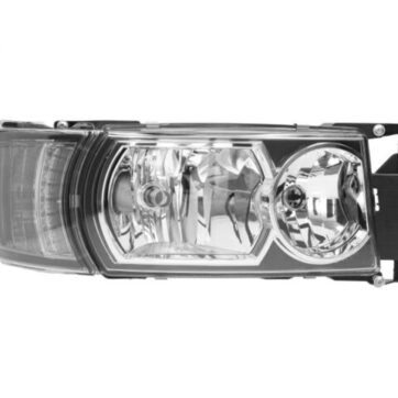 FARO DESTRO ELETTRICO CON MOTORE ALOGENO LUCE DIURNA BASE NERA SENZA LAMPADINA (LED-H1-H21W-H7) OMOLOGATO E9