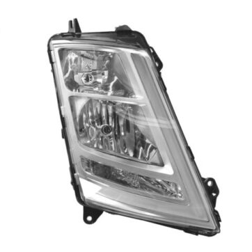 FARO DESTRO MANUALE BASE CROMATA SENZA LAMPADINA (H7-H1-PY21W-LED) OMOLOGATO E9