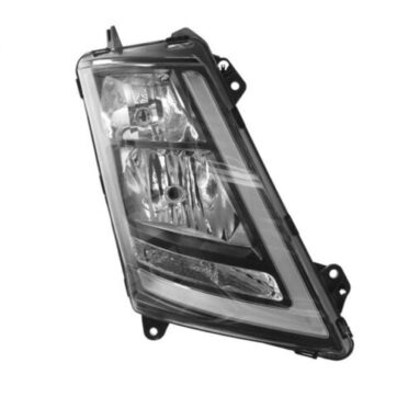 FARO DESTRO ELETTRICO CON MOTORE BASE NERA SENZA LAMPADINA (H7-H1-PY21W-LED) OMOLOGATO E9
