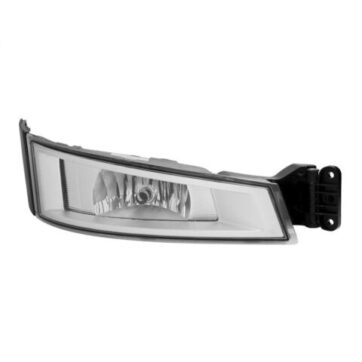 FARO FENDINEBBIA DESTRO BASE CROMATA CORNICE NERA SENZA LAMPADINA (H7) OMOLOGATO E9.