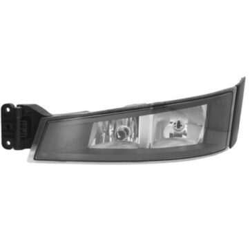 FARO FENDINEBBIA SINISTRO BASE NERA CORNICE NERA CON LUCE PROFONDITA SENZA LAMPADINA (H7-H1) OMOLOGATO E9