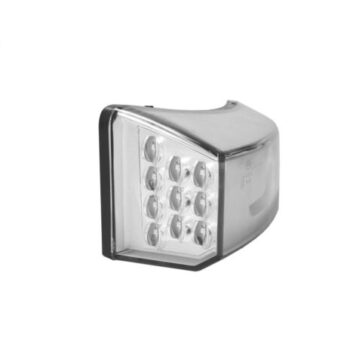 INDICATORE DI DIREZIONE SINISTRO LED BASE CROMATA SENZA LAMPADINA (LED) OMOLOGATO E9