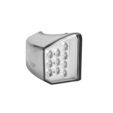 INDICATORE DI DIREZIONE DESTRO LED BASE CROMATA SENZA LAMPADINA (LED) OMOLOGATO E9