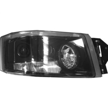 FARO DESTRO ELETTRICO NERO (H7-H15-PY21W-W5W-TIPO HE) OMOLOGATO E9.