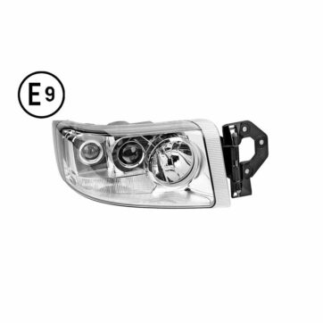 FARO DESTRO MANUALE CROMATO (H1-H3-H7-PY21W-W5W-LHD) OMOLOGATO E9.